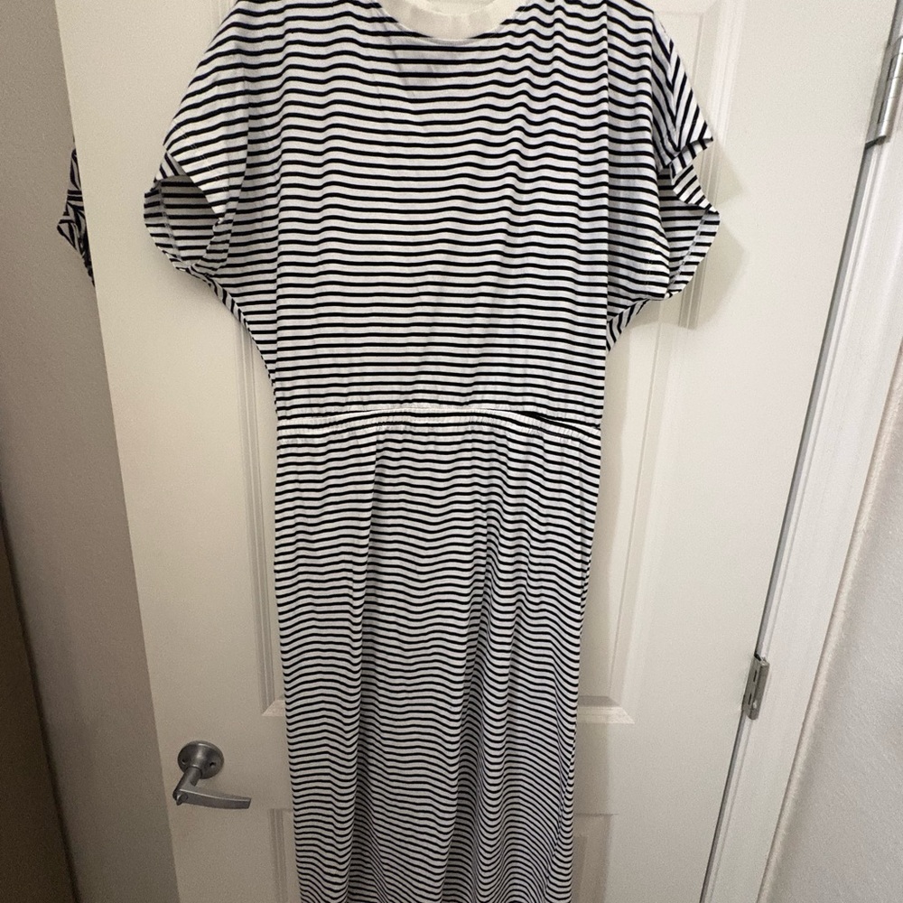 H&M Black and White Striped Maxi Dress